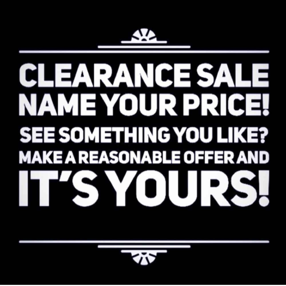 Clearance Sale Offer Sign